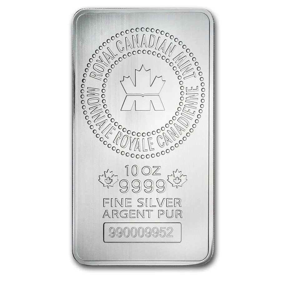 Royal Canadian Mint 10 oz Silver Bar