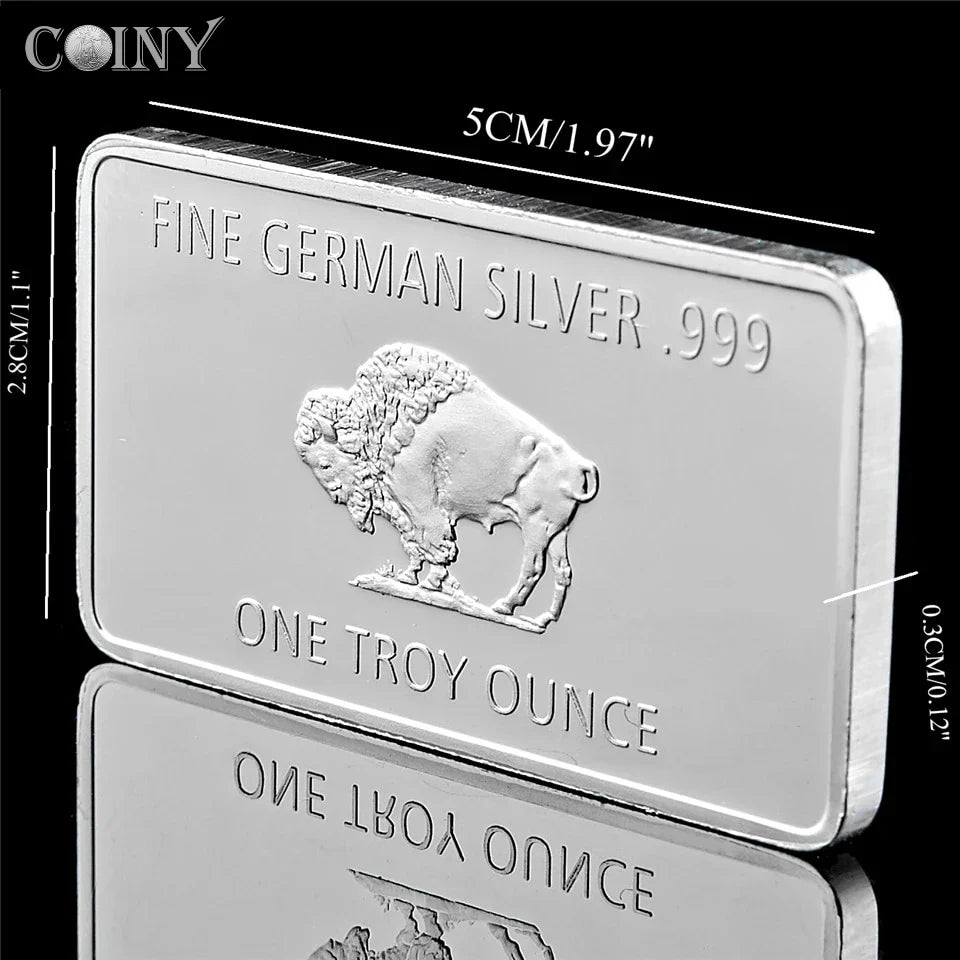 Buffalo German Silver Bar